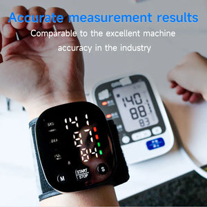 Blood Pressure Monitor Rechargeable English Voice Sphygmomanometer Tonometer