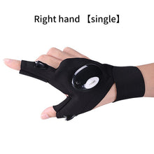 Load image into Gallery viewer, Night Light Fingerless Glove Waterproof Led Fishing Gloves