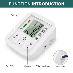Sphygmomanometer Household Arm Band Type Blood Pressure Monitor Pulse Heart Beat