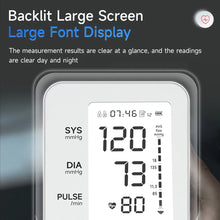 Load image into Gallery viewer, Portable Digital Upper Arm Blood Pressure Monitor Rechargeable Voice Broadcast