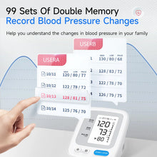 Load image into Gallery viewer, Portable Digital Upper Arm Blood Pressure Monitor Rechargeable Voice Broadcast