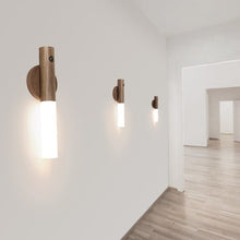 Load image into Gallery viewer, Wooden LED Wall Light Motion Sensor Arne Rechargeable Sconce