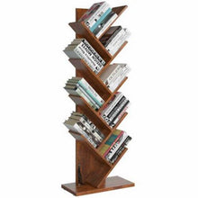 Load image into Gallery viewer, 10-Tier Wooden Tree Bookshelf w/Drawer Display Storage