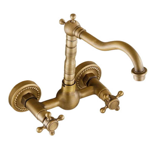 360 Swivel Antique Brass Bathroom Basin