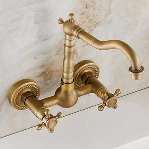 360 Swivel Antique Brass Bathroom Basin