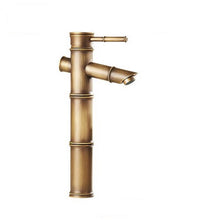 Load image into Gallery viewer, Antique Brass Bamboo-Shaped Bathroom Basin Faucet with Bronze Finish