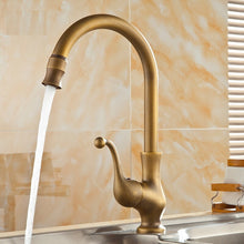 Load image into Gallery viewer, Brass Kitchen Faucet Single Hole