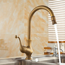 Load image into Gallery viewer, Brass Kitchen Faucet Single Hole