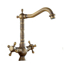 Load image into Gallery viewer, Dual Handles Basin Faucet Brass Bronze