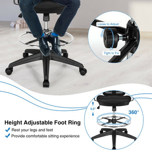 Mesh Drafting Chair Office Chair Adjustable Armrests