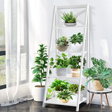 Load image into Gallery viewer, 4-Tier Ladder Shelf Bookshelf Bookcase Storage