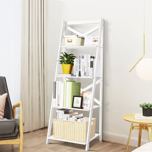 4-Tier Ladder Shelf Bookshelf Bookcase Storage