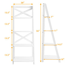 Load image into Gallery viewer, 4-Tier Ladder Shelf Bookshelf Bookcase Storage