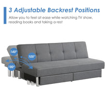 Load image into Gallery viewer, Convertible Futon Sofa Bed Adjustable Couch Sleeper