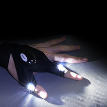 Load image into Gallery viewer, Night Light Fingerless Glove Waterproof Led Fishing Gloves