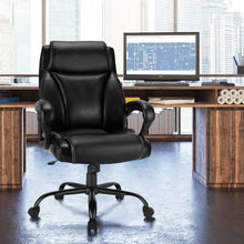 Load image into Gallery viewer, Tall Leather Office Chair Adjustable High Back Task Chair