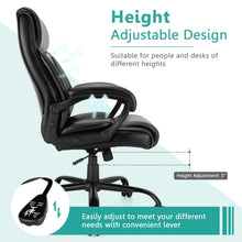 Load image into Gallery viewer, Tall Leather Office Chair Adjustable High Back Task Chair