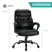 Load image into Gallery viewer, Tall Leather Office Chair Adjustable High Back Task Chair