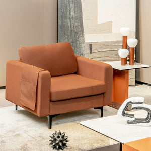 Modern Linen Armchair Single Sofa