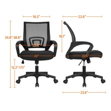 Load image into Gallery viewer, Adjustable Mid Back Mesh Swivel Office Chair