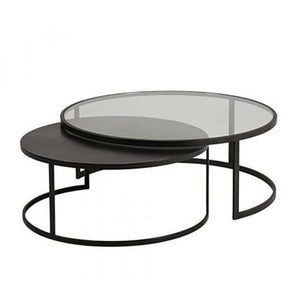 Double Black Metal Table